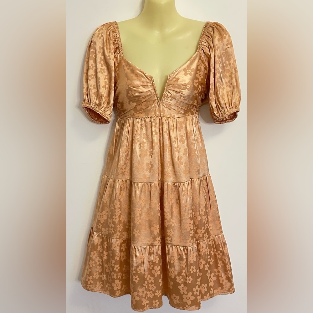 Entro Floral Peach Mini Dress